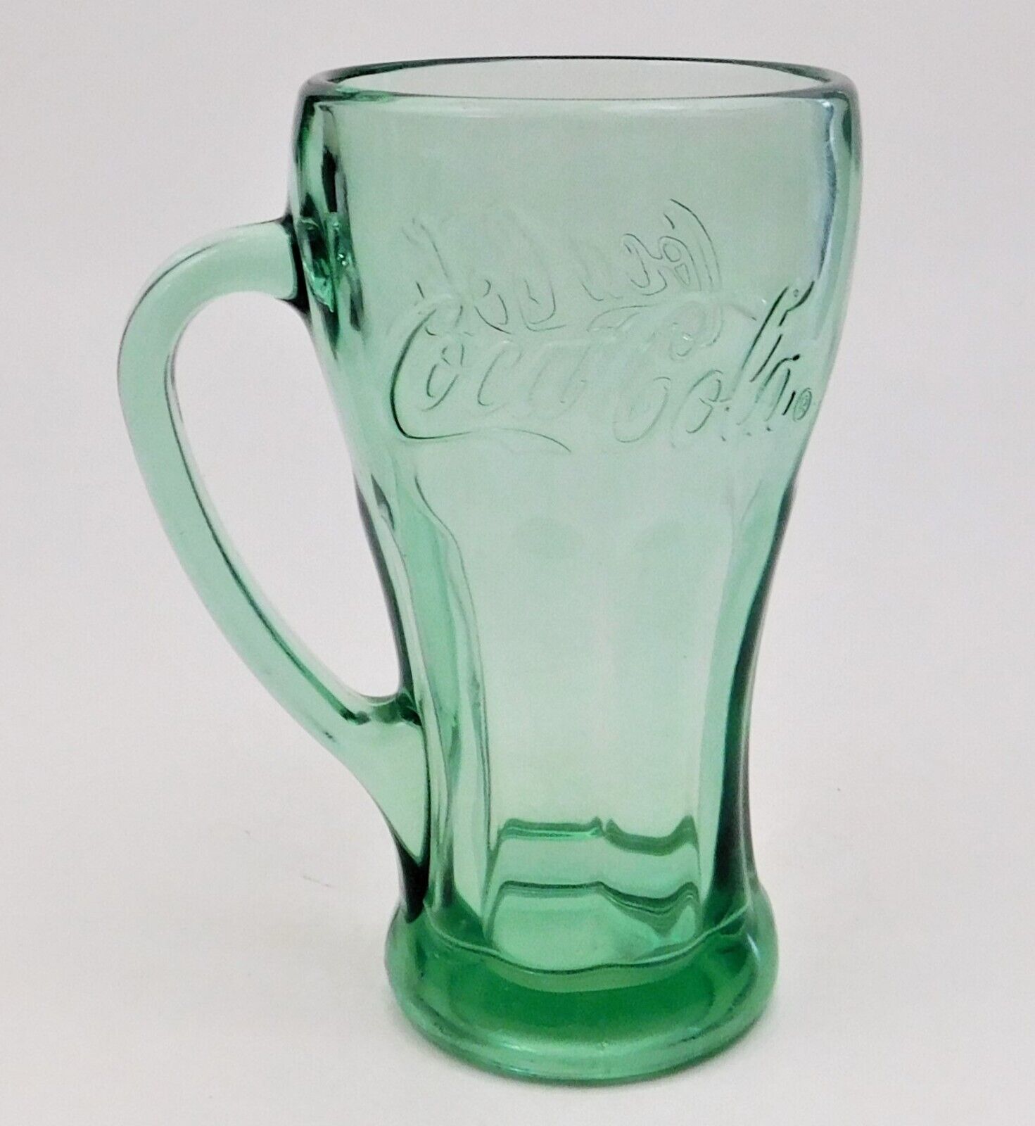 Libby Coca Cola Glass Handled Pair of Mugs Great Color New Out of