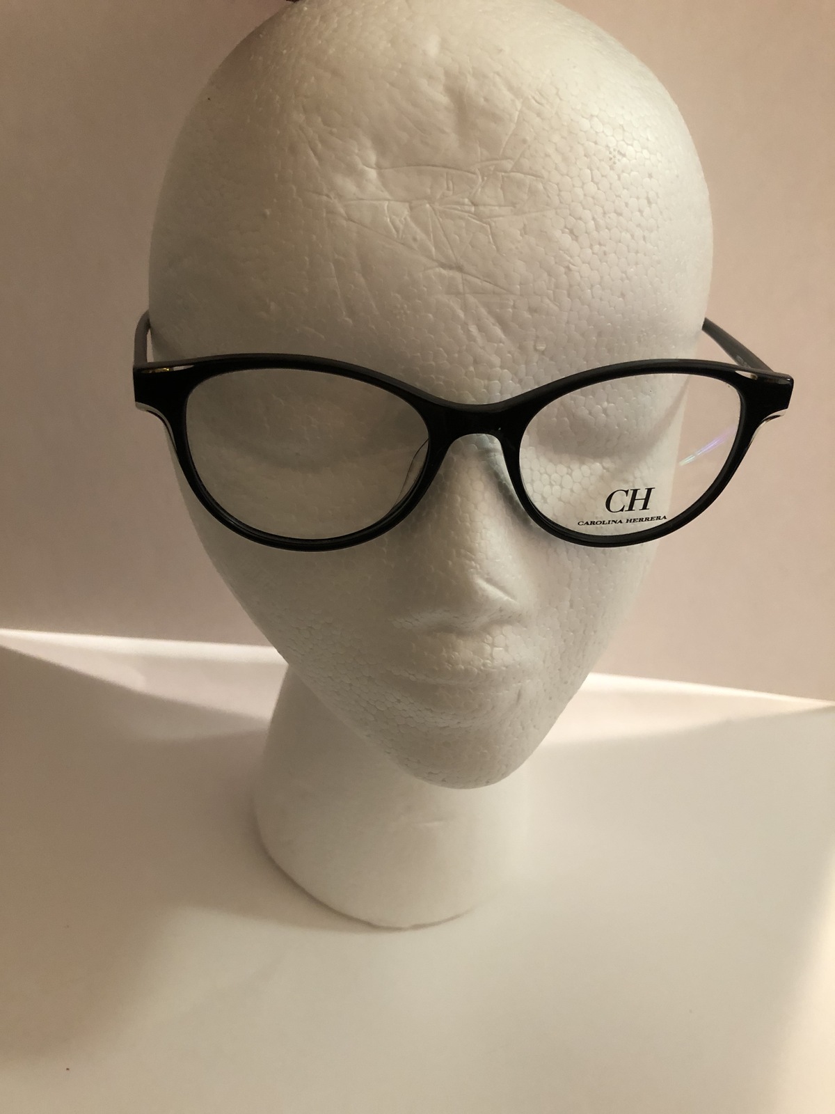 Carolina Herrera Semi-Rimless Cat-Eye Glasses - Black