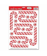 Beistle PEPPERMINT CANDY CANE CLINGS Christmas Craft Window Mirror Stick... - $3.77