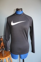 Nike Pro Dri Fit Compression Boy's Black/Gray Long Sleeve Shirt  ~L~ AH3997-010 - $12.19
