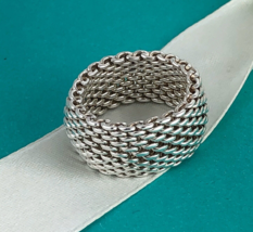 Tiffany & Co. Contemporary 18 Karat Yellow Gold Mesh Weave Somerset Band  Ring