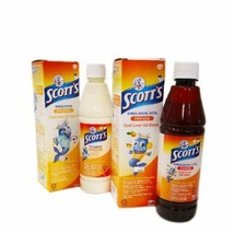 Scotts Emulsion Cod Liver Oil Original/Orange Flavor 2 X 400ml Children - $57.80