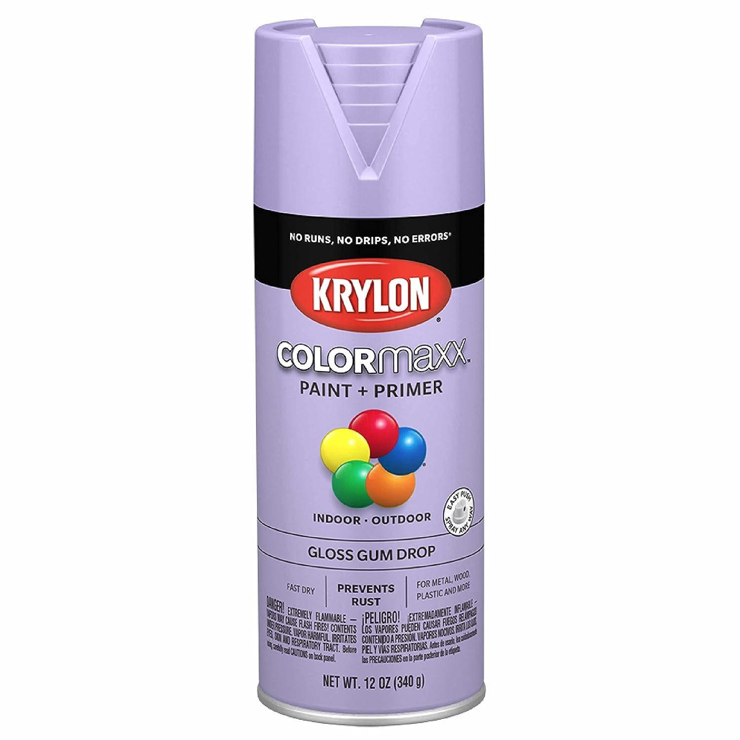 Krylon K02732007 Fusion Spray Paint Satin Black 12 Ounce