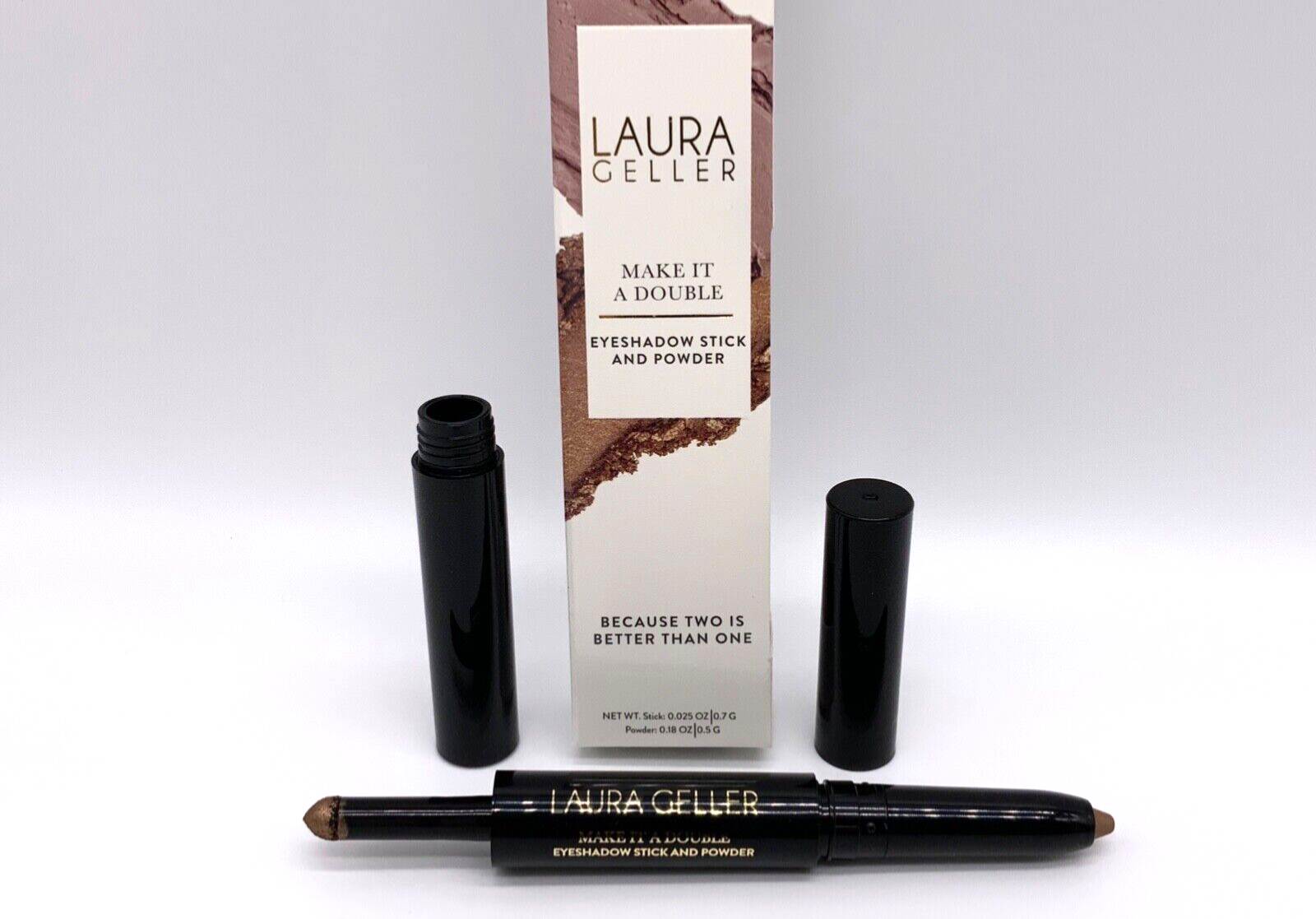 Laura Geller Make It A Double Eyeshadow & Powder Stick *Brandy* New In Box - $14.83