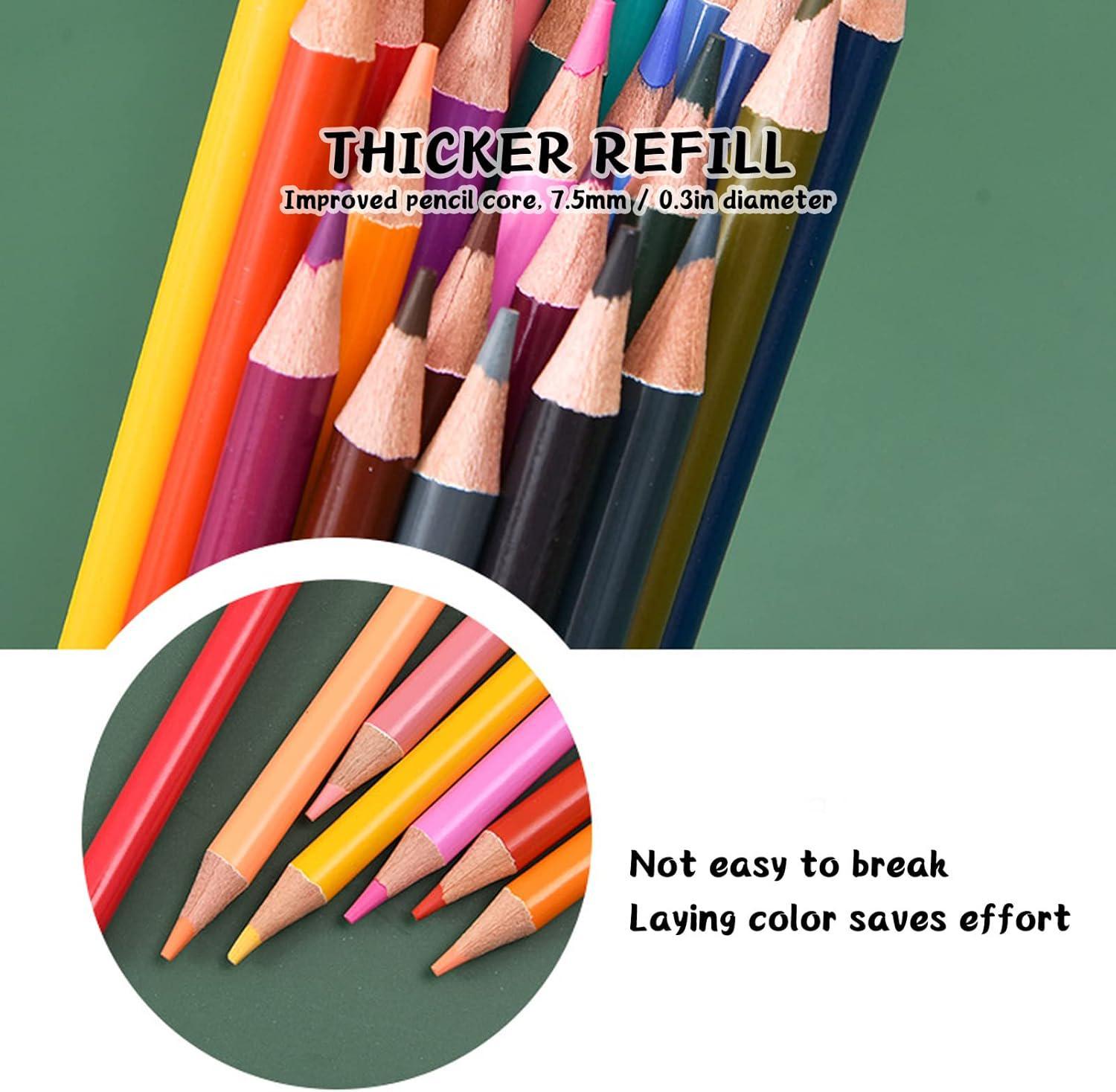 nsxsu 7 in 1 Black Wooden Rainbow Pencils Bulk, Multicolored Pencils  Assorted Colors Art Supplies for Adults Drawing Coloring Sketching