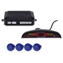 MPC 4 Parking Sensors LED Display Auto Rear Car Reverse Backup Alert System Blue - $29.99