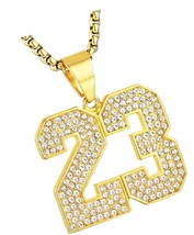 18K Gold Plated Cubic Zirconia Number 23 Basketball - $51.49