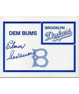 ELMER SEXAUER - Brooklyn Dodgers - Autograph on Dodger glossy card - $6.43