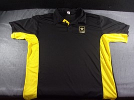 NWOT XL ARMY BLACK &amp; GOLD POLO SHIRT MADE IN THE USA - $27.33