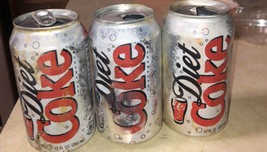 Coca-Cola 1997 “Diet Coke” Can Set Of 3 (Rough Shape) - $5.78