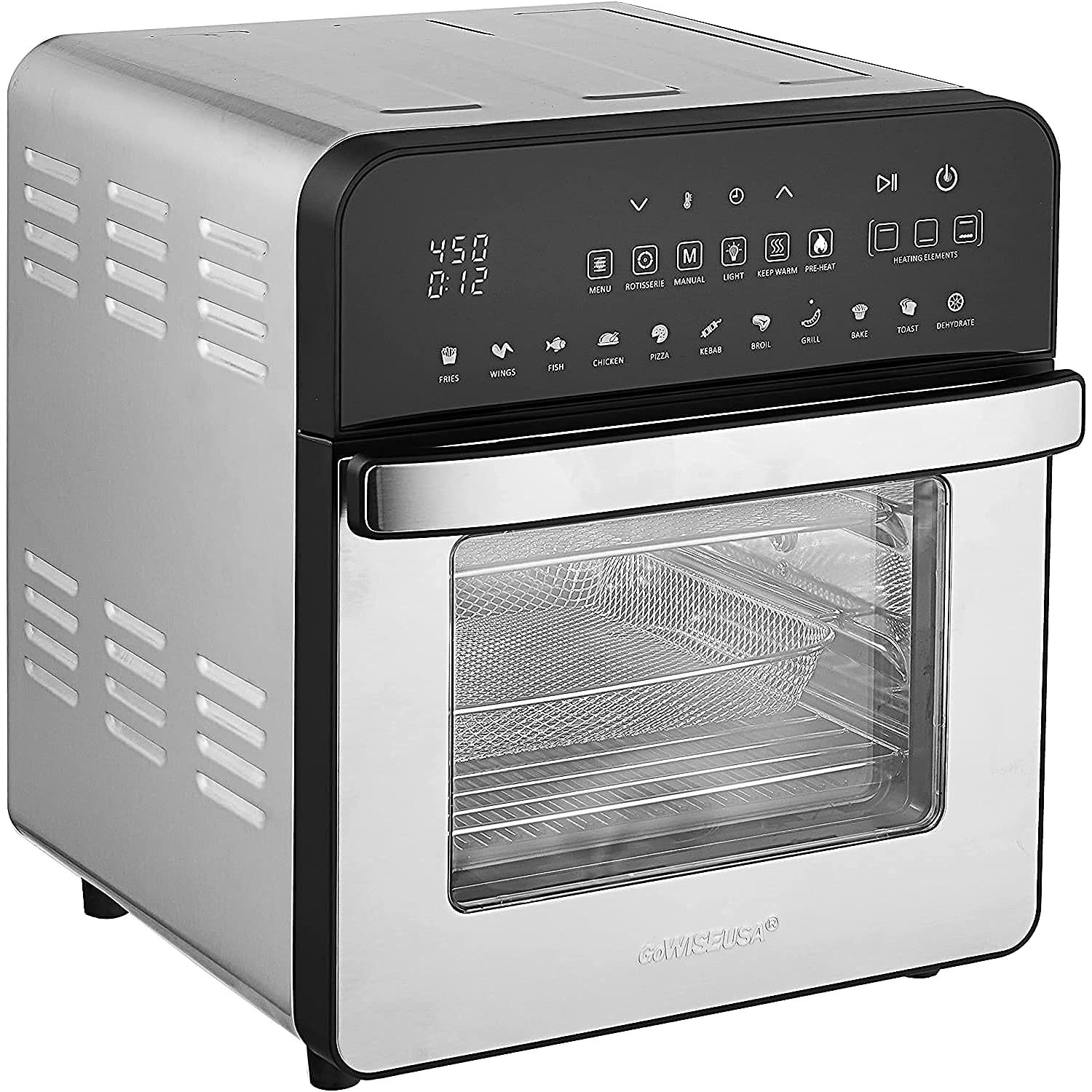 GoWISE USA Deluxe 12.7-Quarts 15-in-1 Electric Air Fryer Oven