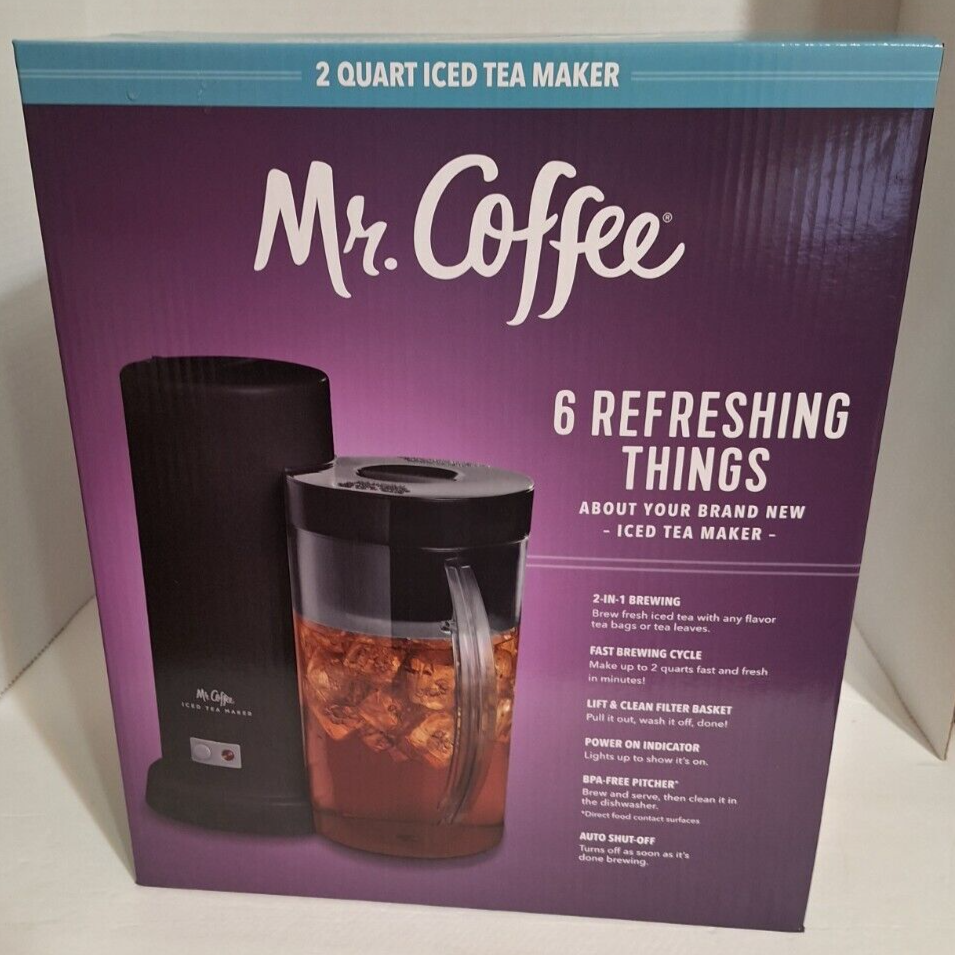 Mr. Coffee 2-Quart Iced Tea & Iced Coffee Maker, Black