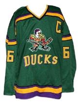 Any Name Number Mighty Ducks Retro Hockey Jersey Green Conway Any Size image 4
