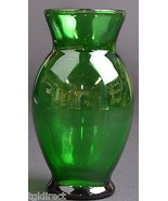 Vintage Anchor Hocking Forest Green Pattern Flared Vase 6.375&quot; Tall Home... - $10.69