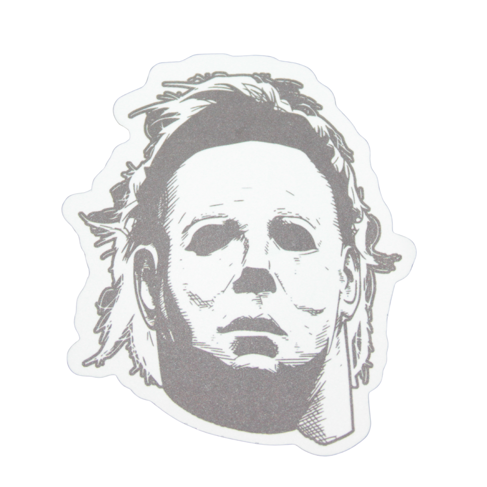 Halloween Michael Myers Mask Black White Horror Movie Sticker ...