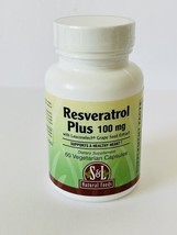 S&amp;L Natural Foods Resveratrol Plus 100mg 60 VegCap Exp 06/25 - $18.71