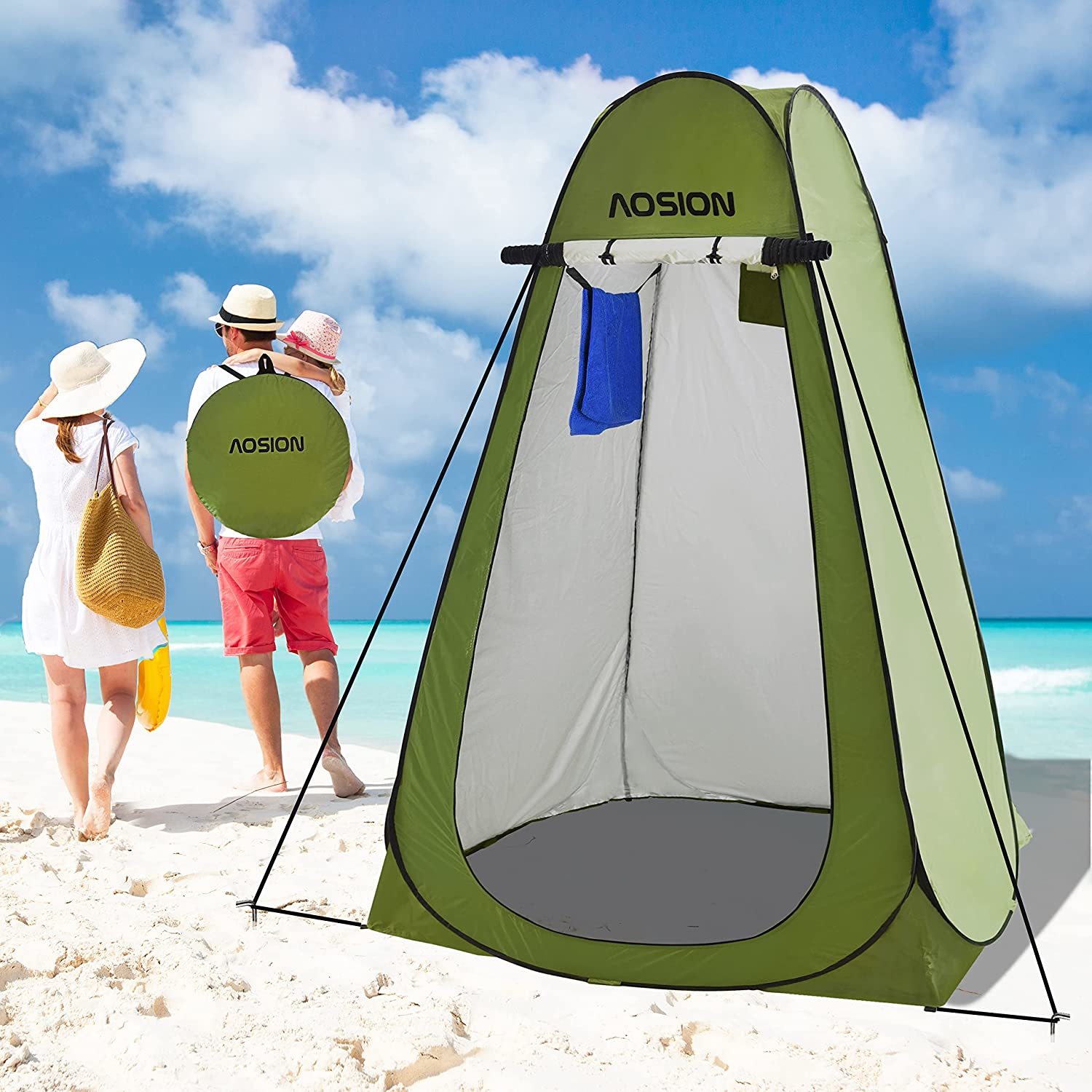 AosionCamping Shower Tent Pop Up Changing Tent Portable Shower For
