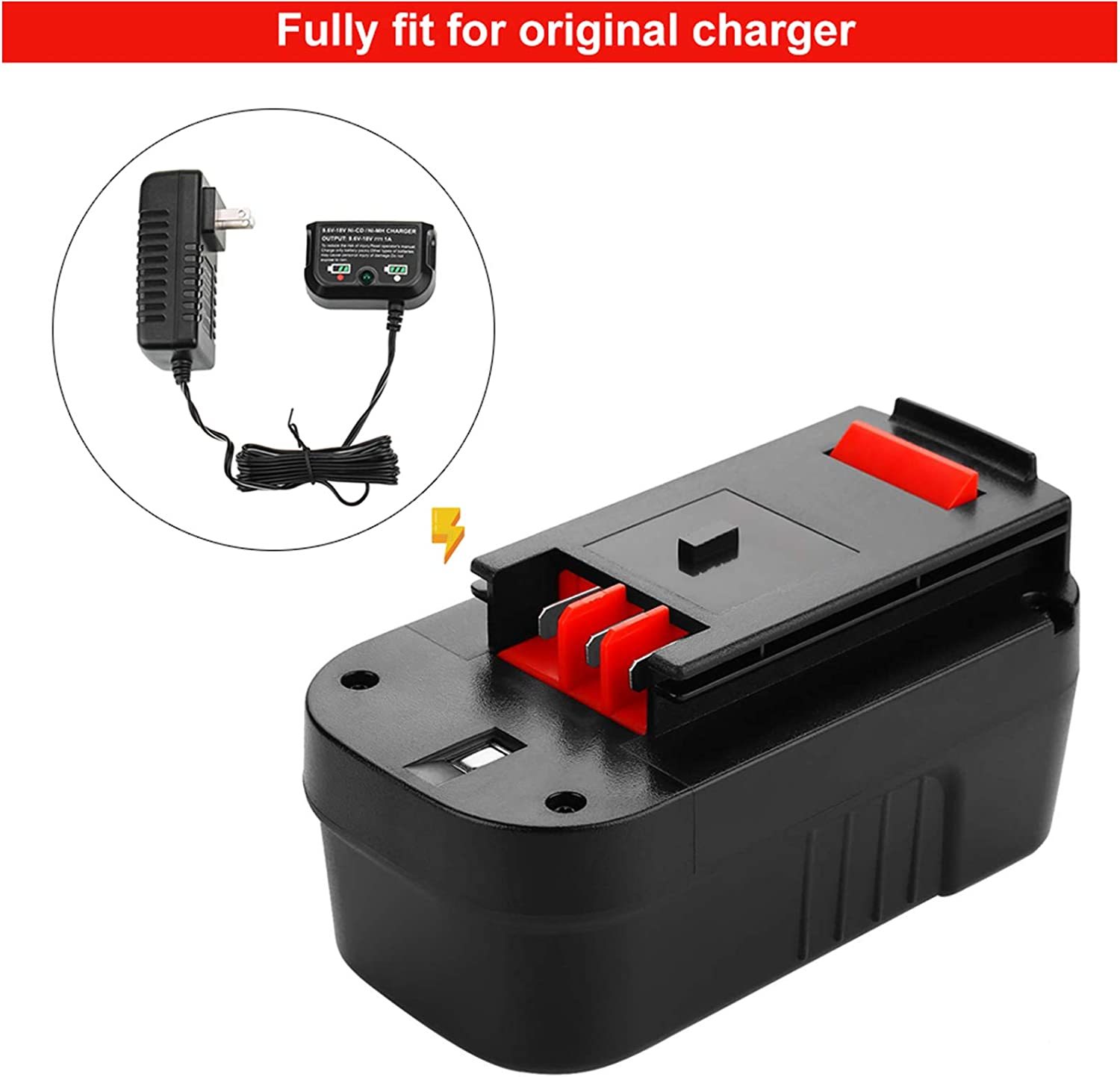 3600mAh 18Volt Replace For Black and Decker 18V Battery NiMH HPB18