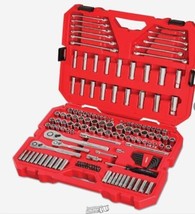 New Stanley 92-824 69 Piece Black Chrome Deluxe Socket Tool Set Kit With  Case