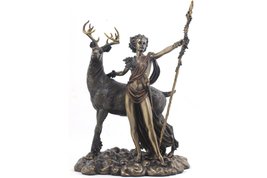 PTC 10.25 Inch Greek Goddess Diana Artemis and Moon Statue Figurine - $57.66