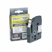 Brother TZ Industrial Series Fabric Iron-On Tape Navy-on-White 1/2 x 9.8ft - $43.99