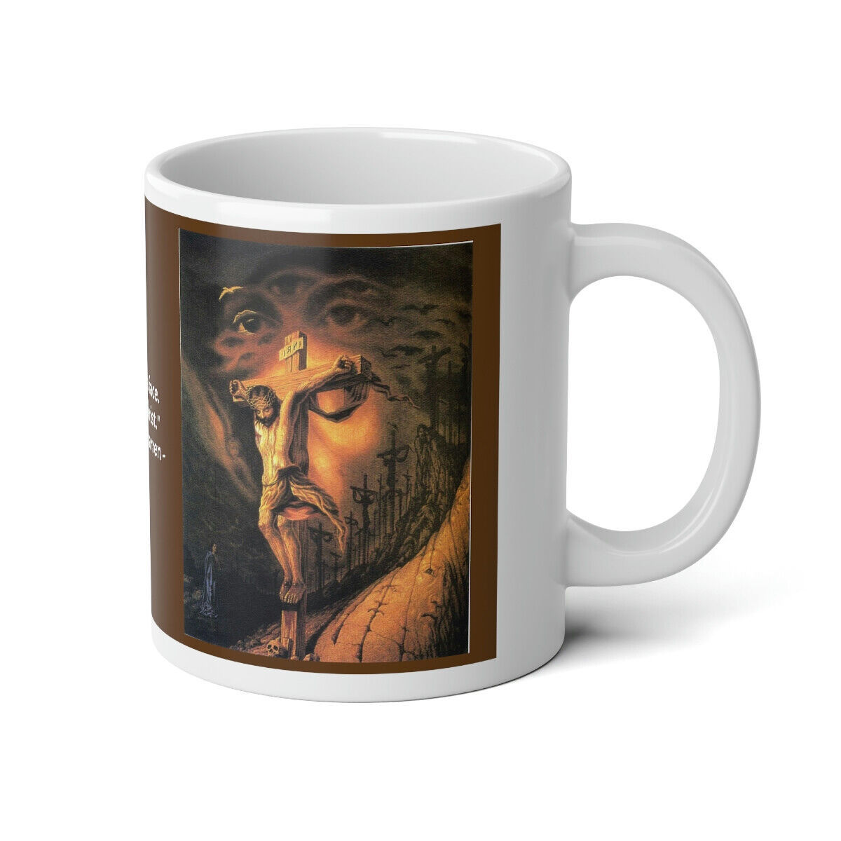 The Face Of Jesus Christ Optical Illusion Jumbo 20 Oz Mug Mugs 