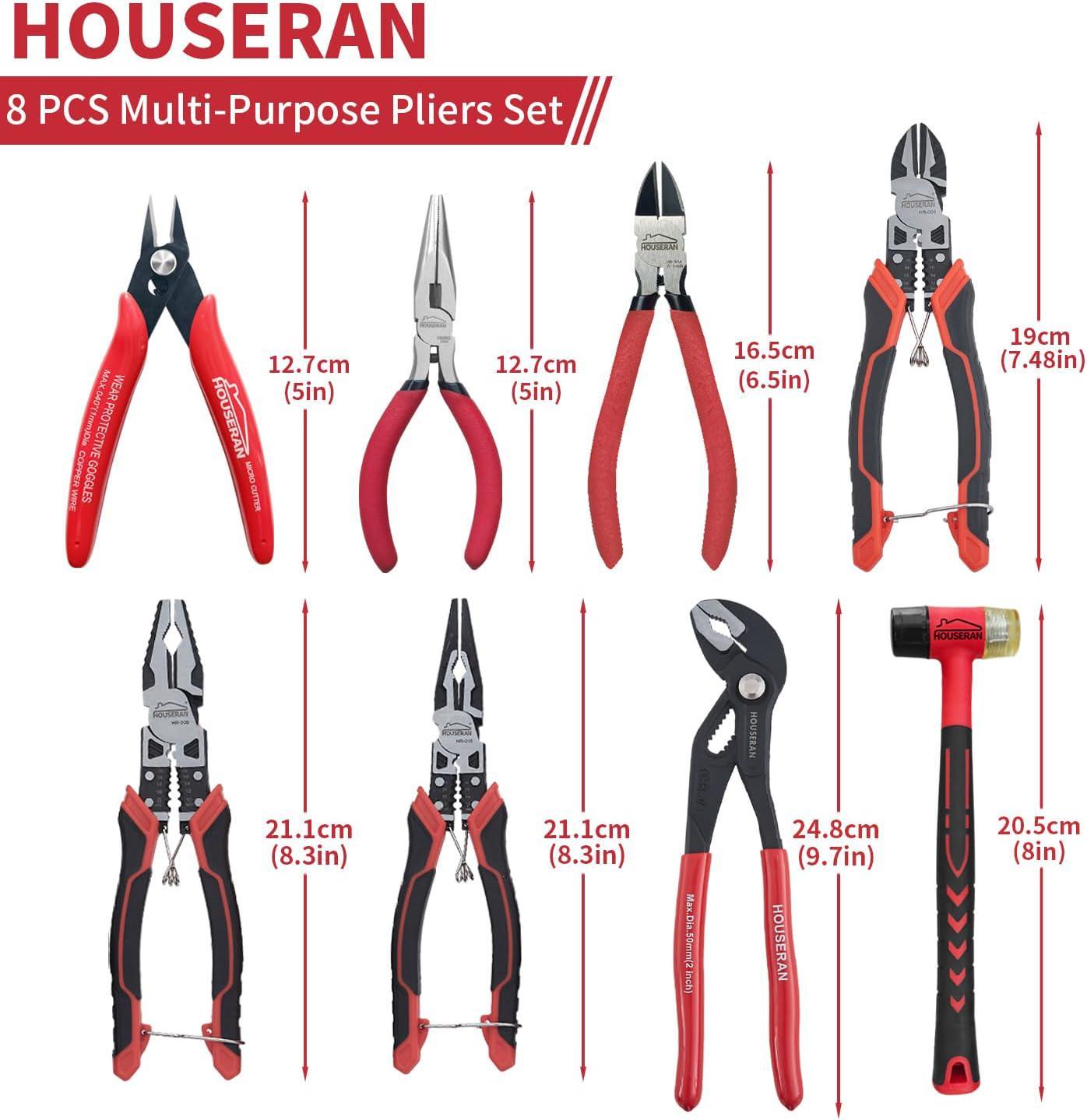 Wire Cutters 2 PACK, 6 inch Wire Cutters Set, HOUSERAN Side
