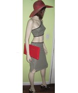 Vintage BETSEY JOHNSON Women&#39;s Ladies Faux Red Leather Clutch Handbag Pu... - $35.00