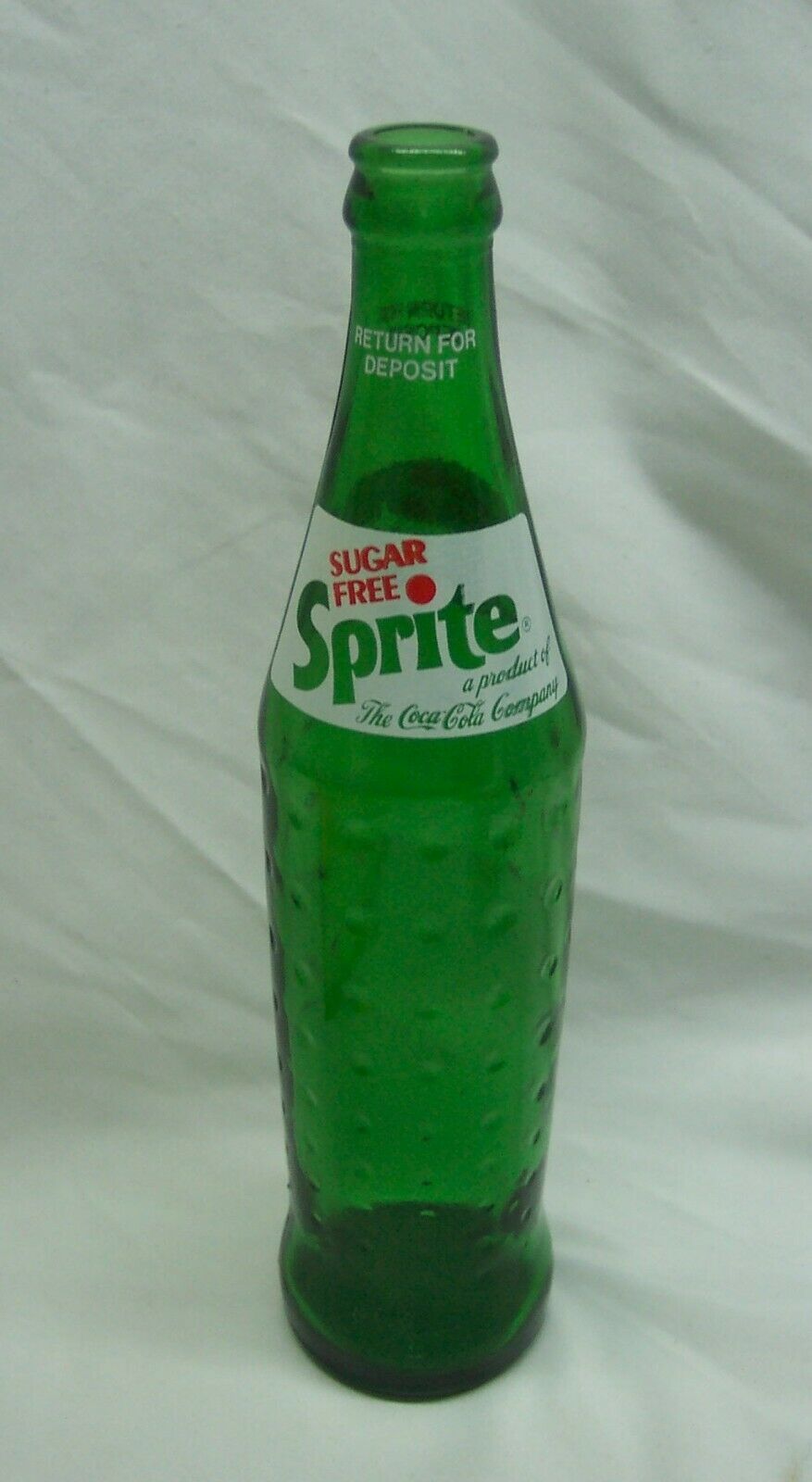 Coke Coca Cola Pop Bottle, 12 oz, Green Ridged Glass