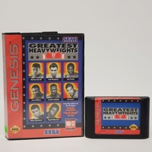 Greatest Heavyweights (Sega Genesis, 1993) Game Cart & Case Tested OEM - $18.61