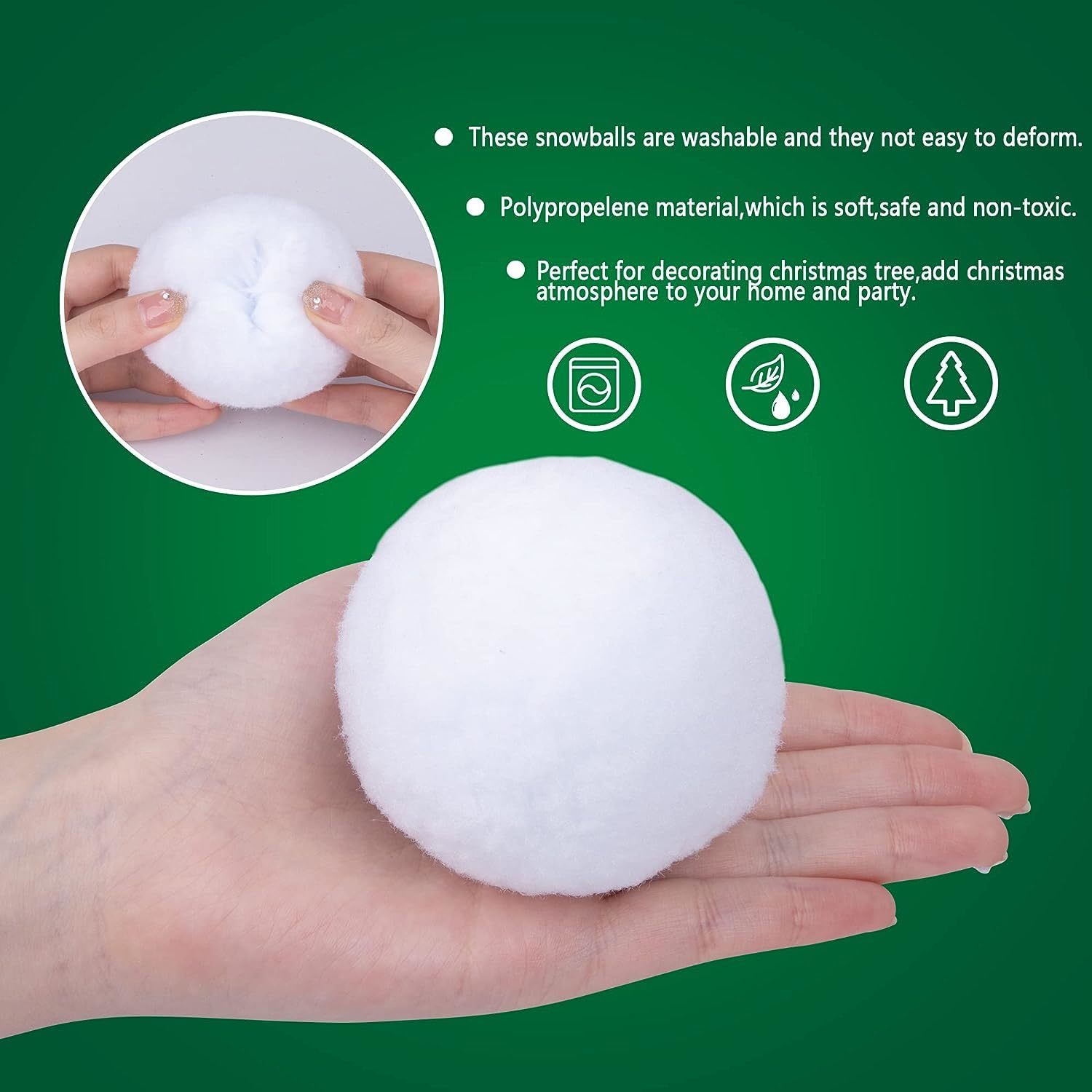 2.4 Inch Fake Snowballs For Kids- 60 Pcs and 50 similar items