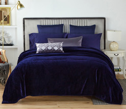 Navy Sumptuous Lightweight Blanket Soft Bed Blanket Throw Size - $23.98