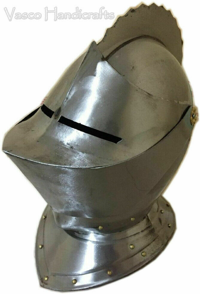 Medieval Knight Close Face Armet Helmet and 50 similar items