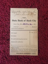 Set of 4: Bank of Rush City Bank Deposit Cards/Mailing Cards (1913) image 5