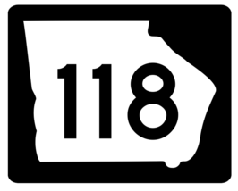 Georgia State Route 118 Sticker R3661 Highway Sign - $1.45