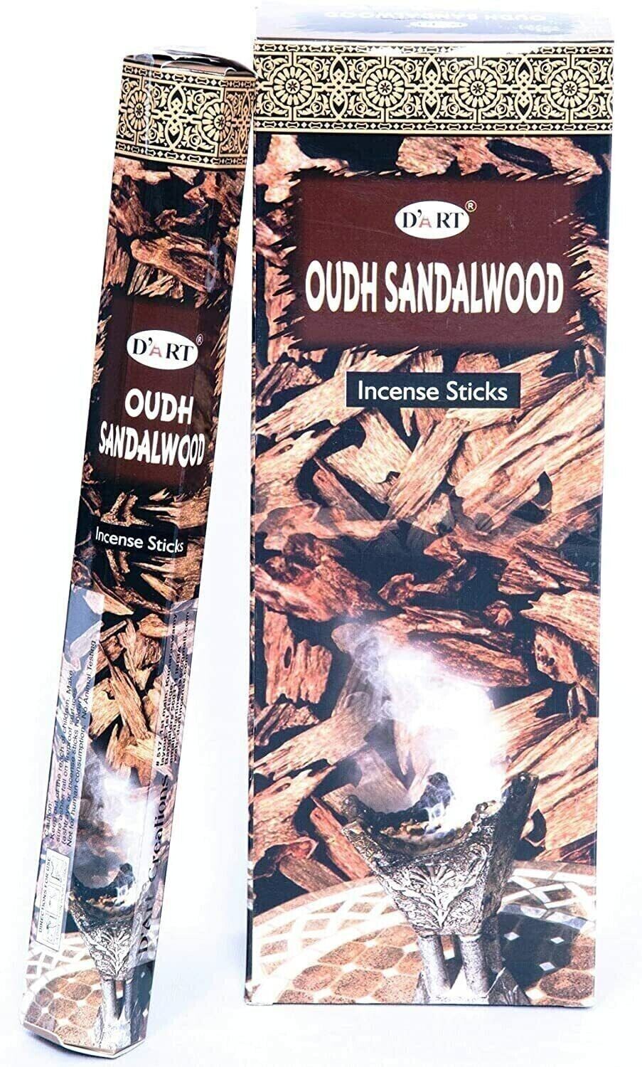 D'Art Oudh Sandalwood Incense Stick Export Quality Rolled Fragrances120