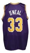 Shaquille O'Neal #33 Custom College Basketball Jersey New Sewn Purple Any Size image 5