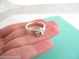 Tiffany &amp; Co Silver 18K Gold Picasso Jolie Flower Bead RIng Band Sz 6 Gi... - $398.00