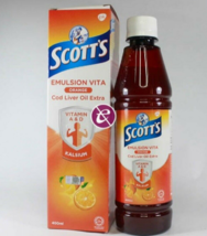 5 Bottles Scotts 400ML Emulsion Cod Liver Oil Orange Flavor Expedite Ship - $89.90