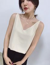 Sleeveless Pale Blue Chiffon Top V-Neck Chiffon Tank Top Bridesmaid Chiffon Top image 12