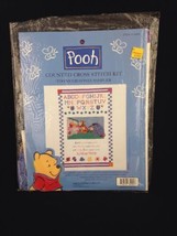 Counted Cross Stitch Kit Pooh Friends Too Much Honey Sampler Leisure Arts 34004 - $13.97