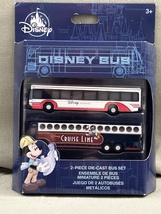 Disney Parks Transportation Bus Diecast Set of 2 NEW