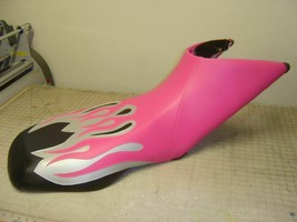 Bombardier DS650 Seat Cover Pink Flame Silver and Black Color Seat Cover - $49.99
