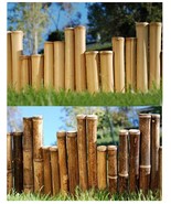 Bamboo Garden Border Edging- Black or Natural Color Choice of 8, 16 or 24 Feet - $55.00 - $185.00