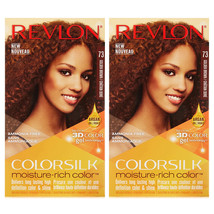 Pack of (2) New Revlon Colorsilk Moisture Rich Hair Color, Golden Brown No. 73, - $15.79