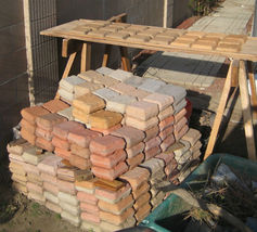 Concrete Paver Molds 12 8x8x1.5 Make Garden Cobblestone Walls Walks Patio Pavers image 3