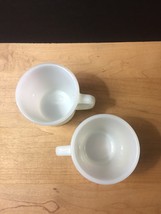 Set of 2 White D-Handle Fire King Mugs image 5
