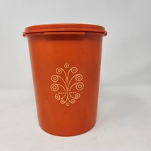 Vintage Tupperware Tangerine Servalier Canisters, Orange