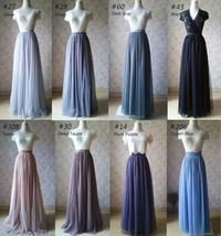 DARK GREEN High Waisted Tulle Maxi Skirt Plus Size Bridesmaid Tulle Maxi Skirt image 11
