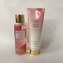 Victoria&#39;s Secret Melon Sorbet Fragrance Mist 8.4 oz &amp; Body Lotion Set New - $59.34